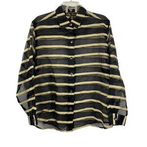 Mirasol Women's Stripped See-Thru Blouse